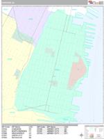 Hoboken Wall Map Zip Code