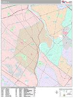 Passaic Wall Map Zip Code