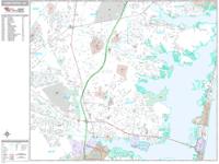 Toms River Wall Map Zip Code