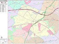 Union Wall Map Zip Code