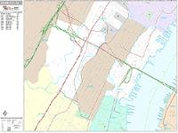Union City Wall Map Zip Code