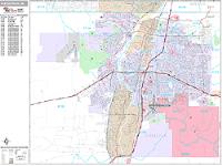 Albuquerque Wall Map Zip Code