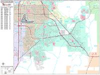 Henderson Wall Map Zip Code
