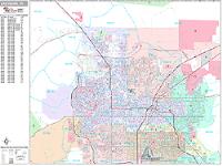 Las Vegas Wall Map Zip Code