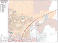 North Las Vegas Wall Map Zip Code