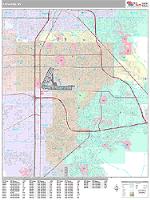 Paradise Wall Map Zip Code