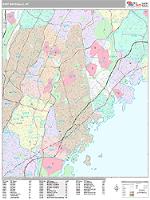 New Rochelle Wall Map Zip Code