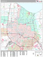 Rochester Wall Map Zip Code