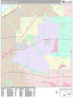 Cleveland Heights Wall Map Zip Code