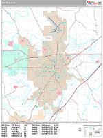 Mansfield Wall Map Zip Code