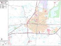Springfield Wall Map Zip Code