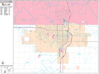 Lawton Wall Map Zip Code