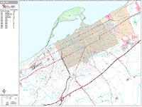 Erie Wall Map Zip Code