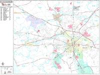 Lancaster Wall Map Zip Code