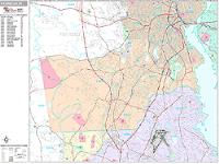 Cranston Wall Map Zip Code