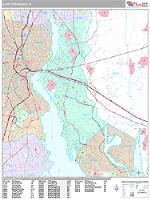 East Providence Wall Map Zip Code