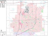 Sioux Falls Wall Map Zip Code