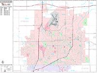 Sioux Falls Wall Map Zip Code