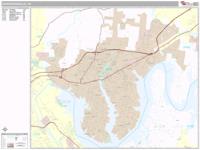 Hendersonville Wall Map Zip Code