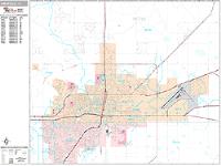 Amarillo Wall Map Zip Code