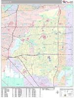 Arlington Wall Map Zip Code