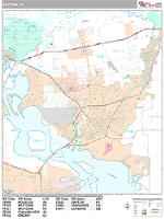 Baytown Wall Map Zip Code