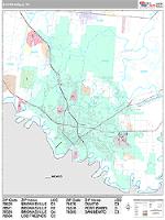 Brownsville Wall Map Zip Code