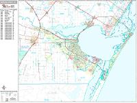 Corpus Christi Wall Map Zip Code