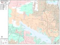 Flower Mound Wall Map Zip Code