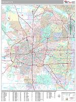 Fort Worth Wall Map Zip Code