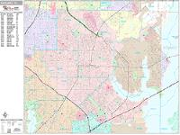 Garland Wall Map Zip Code