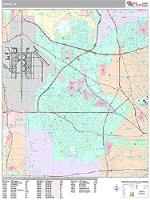 Irving Wall Map Zip Code
