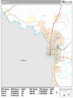 Laredo Wall Map Zip Code