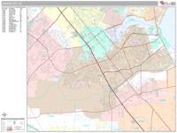 League City Wall Map Zip Code
