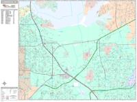 Lewisville Wall Map Zip Code