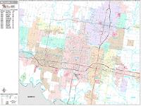 McAllen Wall Map Zip Code