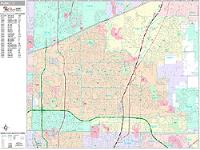 Plano Wall Map Zip Code