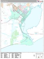 Port Arthur Wall Map Zip Code