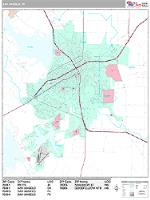 San Angelo Wall Map Zip Code