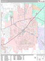 Sugar Land Wall Map Zip Code