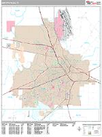 Wichita Falls Wall Map Zip Code