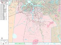 Chesapeake Wall Map Zip Code