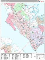 Newport News Wall Map Zip Code