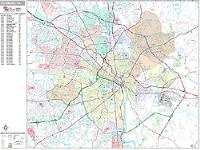 Richmond Wall Map Zip Code