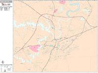 Suffolk Wall Map Zip Code
