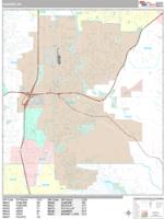 Auburn Wall Map Zip Code