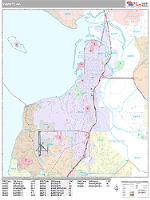 Everett Wall Map Zip Code