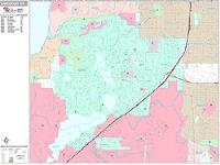 Lakewood Wall Map Zip Code