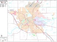 Eau Claire Wall Map Zip Code