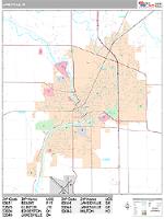 Janesville Wall Map Zip Code